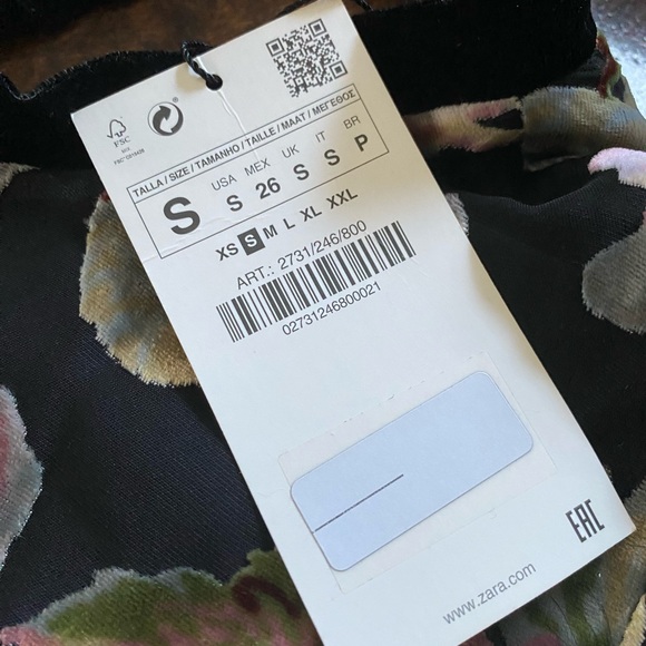 Zara Black Dress with Floral Accents - Picture 2 of 12